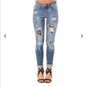 Judy Blue jeans with leopard patches